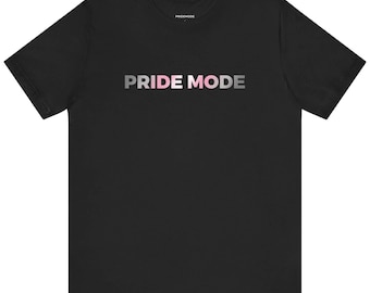 Camiseta unisex con logo degradado, estilo orgullo no binario, inclusivo, de género fluido y con degradado.