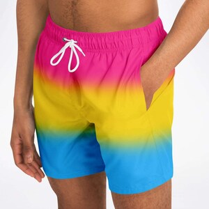 Pansexual Pride Ombre Swim Shorts Swim Shorts PRIDE MODE
