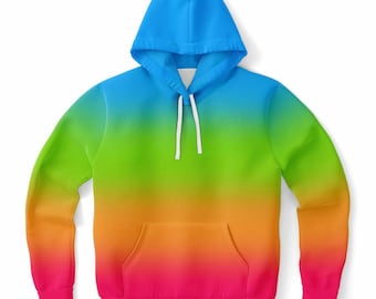 Sudadera con capucha Panromantic Pride Ombre - Sudadera urbana con degradado de bandera inclusiva y género neutro