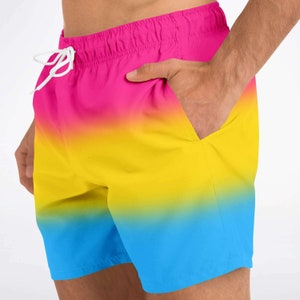 Pansexual Pride Ombre Swim Shorts Swim Shorts PRIDE MODE