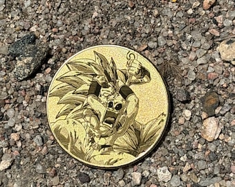 DBZ 4/5 SS3 Goku and Kid Buu coin