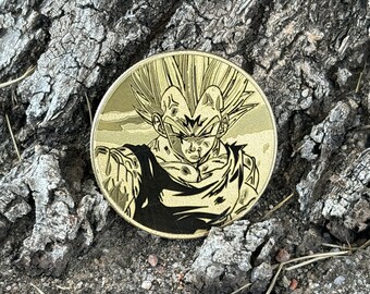 DBZ 3/5 Majin Vegeta and Super Saiyan 3 Goku coin