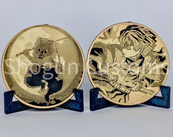 Demon slayer Coin 1 Zenitsu and Inosuke