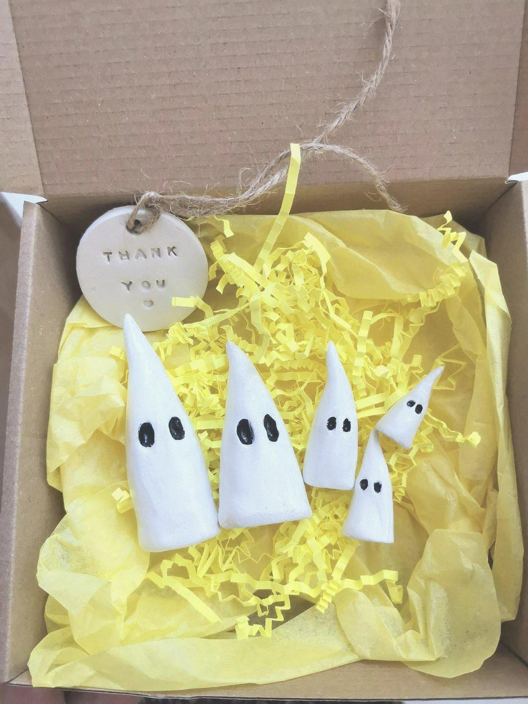 Handmade Ceramic Ghost Set of Five: Halloween Decor - Etsy