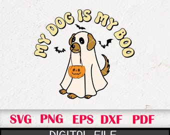Dog Ghost Halloween SVG: Spooky Season Clip Art (Digital File)