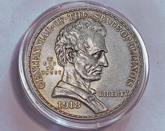 1918 Illinois Centennial Half Dollar Commemorative coin