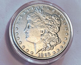 Pièce commémorative américaine S Dollar Morgan de 1893 en plaqué argent