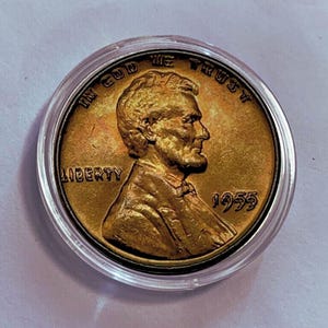 Coin 1955|55 Double Die Lincoln Cent || Commemorative US coins for coin collectors||Old Coins Gifts