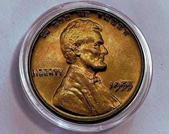 Coin 1955|55 Double Die Lincoln Cent || Commemorative US coins for coin collectors||Old Coins Gifts