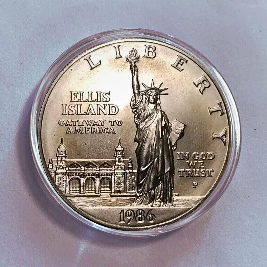 1986 Statue of Liberty Dollar: Silver Plated US Commemorative Coin - Etsy