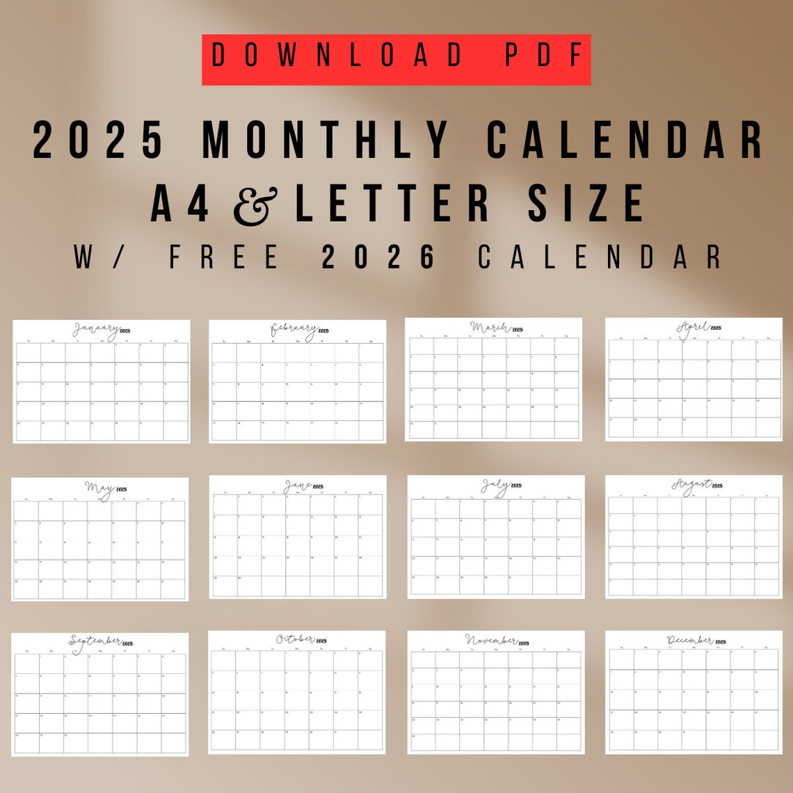 2025-calendar-2025-planner-landscape-wall-calendar-2025-desk-monthly