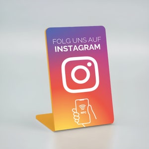 Instagram-advertentie “Volg ons”, display, NFC, standee