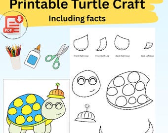 Afdrukbaar schildpadje met weetjes, knip- en plakactiviteit (pdf) ninjaschildpad