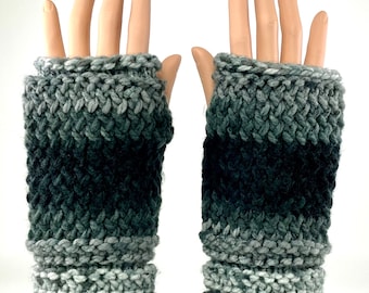 Mitones Tipo Manguitos De Punto - NEGRO - - Nu
