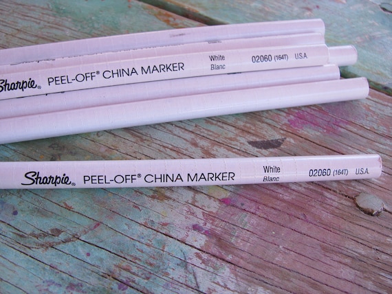 Sharpie WHITE or BLACK China Marker Grease Pencil, Drawing, Mixed Media,  Art Journaling, Painting 