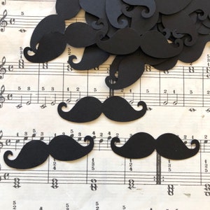 Paper Moustaches - 50er Pack, schwarz, Papier Moustaches, Party, Planer, Pen Pals, PL, Kartenherstellung, Smash Book, Art Journal