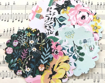 Garden Party - Journaling Spots, Maggie Holmes, Embellishments, Tags, Pen Pals, Embellishment Cluster Bases, Crate Paper
