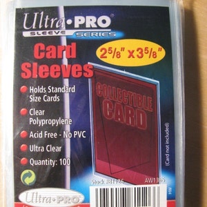 ATC Card Sleeves - Confezione da 100, custodie trasparenti, agende, diari, carte da baseball, amici di penna, carte da collezione, PL, Pokémon