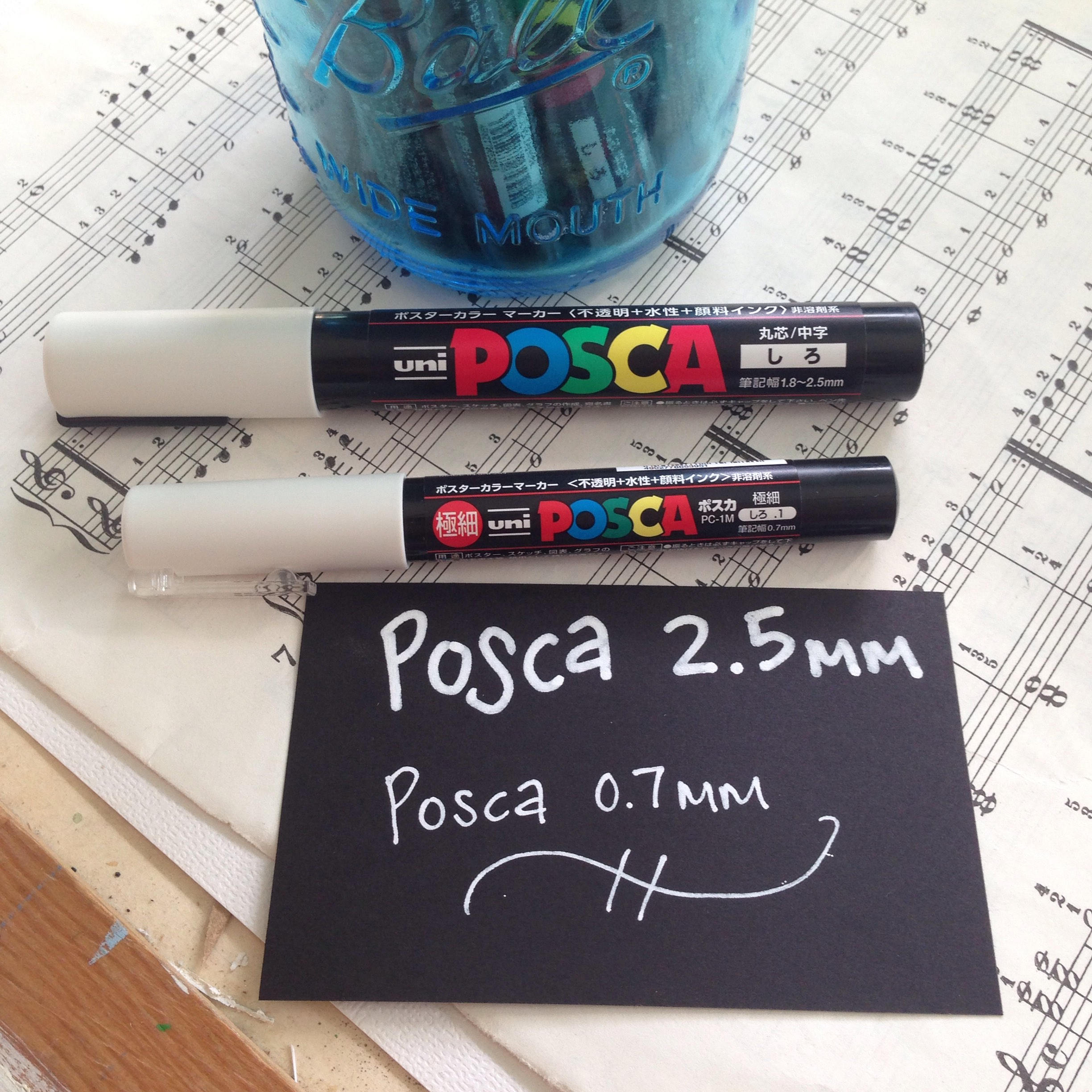 Posca White Paint Pen 2.5 mm Mixed Media Watercolors Etsy