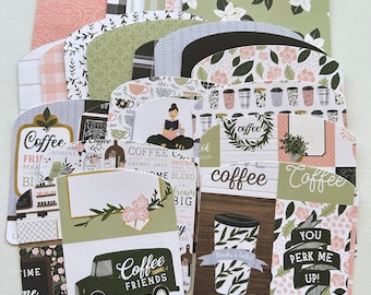Coffee and Friends Memorydex Cards  Kit - Set of 24, Ephemera Pack, Pen Pals, Memorydex, Gift