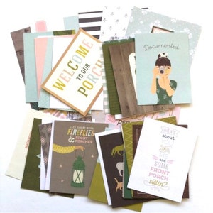 Front Porch - Project Life Karten, Journaling Karten, 4x6, 3x4, Pen Pals, Pocket Letters