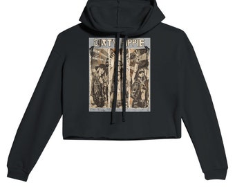 Dirty Hippie Women's Cropped Hoodie | Bella + Canvas 7502