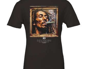 Bob Marley w/Quote Premium Unisex Crewneck T-shirt