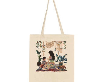 Mother, Madre, Motherhood Boho Classic Tote Bag