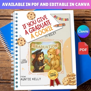 Cadeau de remise des diplômes personnalisé, carte de visite personnalisée si vous donnez un diplômé, PDF imprimable personnalisé sur toile modifiable, célébration de l'université, cadeau du lycée