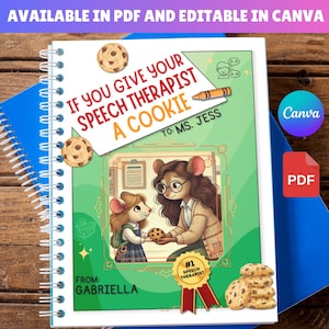 Editable Speech Therapist Thank You | Printable SLP Appreciation Card | Custom Canva Template from Student or Parent | Digital Download Gift