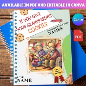 Personalisierte Grußkarte für Großeltern - Benutzerdefiniertes Gramps-Anerkennungsgeschenk, bearbeitbare Canva Printable, Oma und Opa, digitaler Download