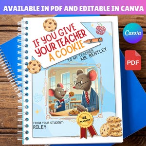 Personalisierte männliche Lehrer Geschenk, Lehrer Wertschätzung Karte, anpassbare Ende des Schuljahres druckbar, Canva bearbeitbare PDF, digitaler Download