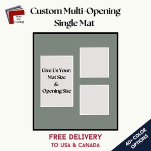 Custom Multi-Opening Single Mat for Picture Frames