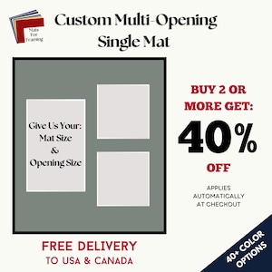 Custom Multi-Opening Single Mat for Picture Frames