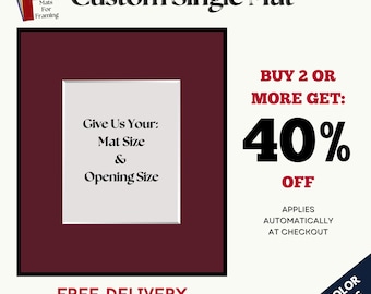 Custom Single Mat for Picture Frames