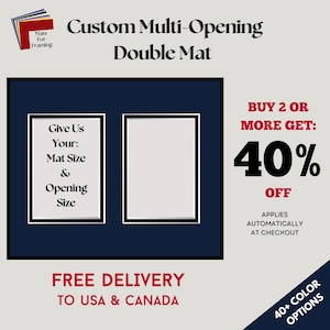Custom Multi-Opening Double Mat for Picture Frames
