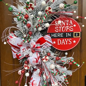 Christmas wreath, grapevine wreath, winter wreath, red wreath, simple wreath, Christmas decor, Christmas front door decor, whimsical wreath