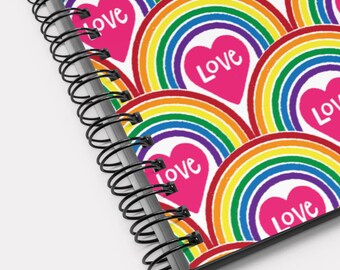 Rainbows and Love Spiral Notebook