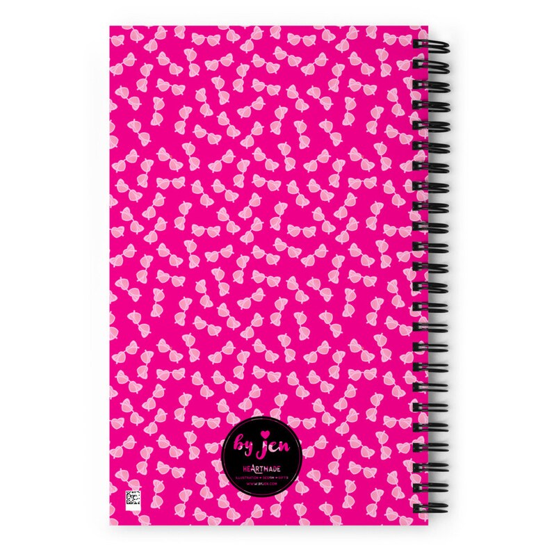 Bright Pink Heart-shaped Sunglasses Spiral notebook image 4