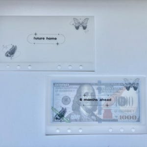Butterfly Matte Vellum A6 Custom Cash Envelopes
