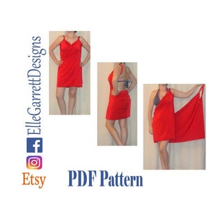 PDF Pattern - Simple Beach Cover-Up Pattern 501 - Sizes small-large - Super Simple Pattern