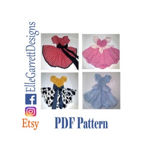 Girls Princess Twirl Dress Collection size 6 months - girls 12 - Twirl Dress, Ball Gown, Dream and Cowgirl - PDF Pattern
