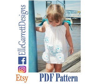 PDF Pattern - Poppy PillowCase Dress size 6 months - girls 12