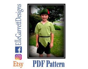 PDF Pattern - Lost Boys Costume - Size 18 month - kids 11