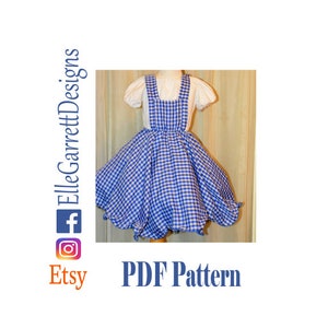 PDF Schnittmuster - Oz Twirl Dress Pattern Grösse 6 Monate - Mädchen 12