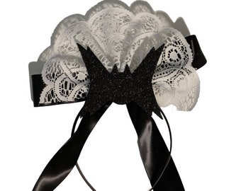 Haunted House and Mansion Maid Bat headband