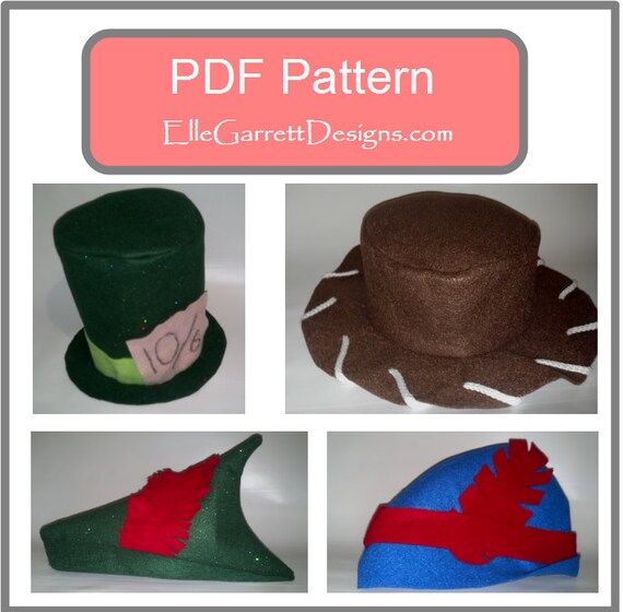 Items similar to PDF Pattern Character Hats for Kids on Etsy