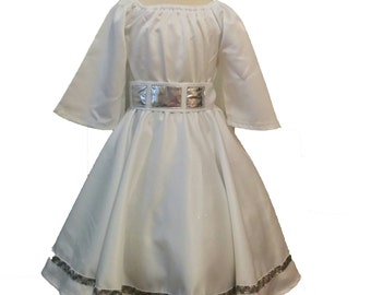 Child - Galaxy Far Away Princess Dress - Adaptive Clothing Option