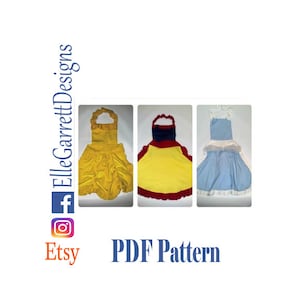 PDF Pattern - Princess Apron - Sizes 2T- Girls 14 Enchanted, Fairy Tale, Ball Gown