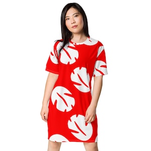 Hawaiian Leaf T-shirt dress